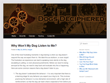 Tablet Screenshot of dogsdeciphered.com